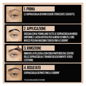 Maybelline New York Tattoo Brown Peel Off Tinta sopracciglia 35 - Black Brown