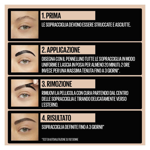 Maybelline New York Tattoo Brown Peel Off Tinta sopracciglia 35 - Black Brown