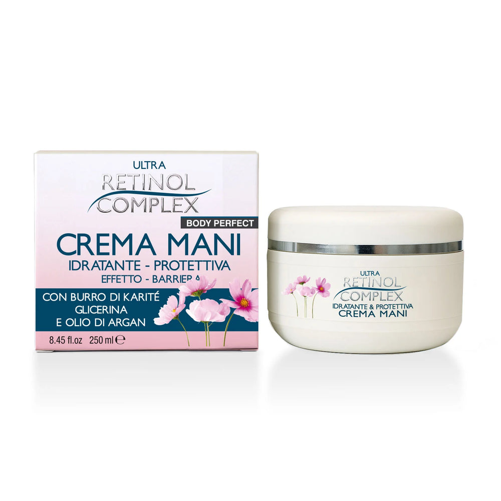 Retinol Complex Crema Mani con Burro di Karitè, Glicerina e Olio di Argan 250ml