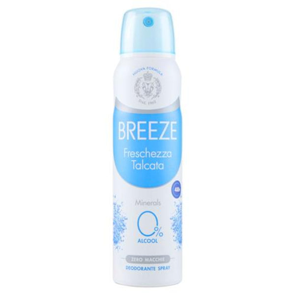 Breeze Freschezza Talcata 0% Alcol Zero Macchie Deodorante Corpo 150ml