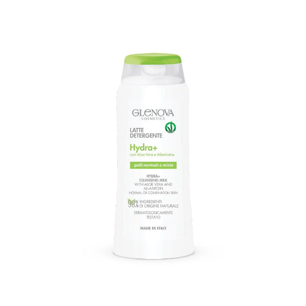 Glenova Cosmetics Latte Detergente Viso Hydra+ con Aloe Vera e Allantoina 200ml