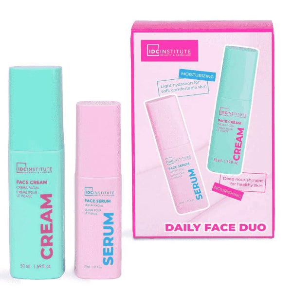 IDC INSTITUTE Glissy Radiant Facial Care Daily Face Duo Set Regalo