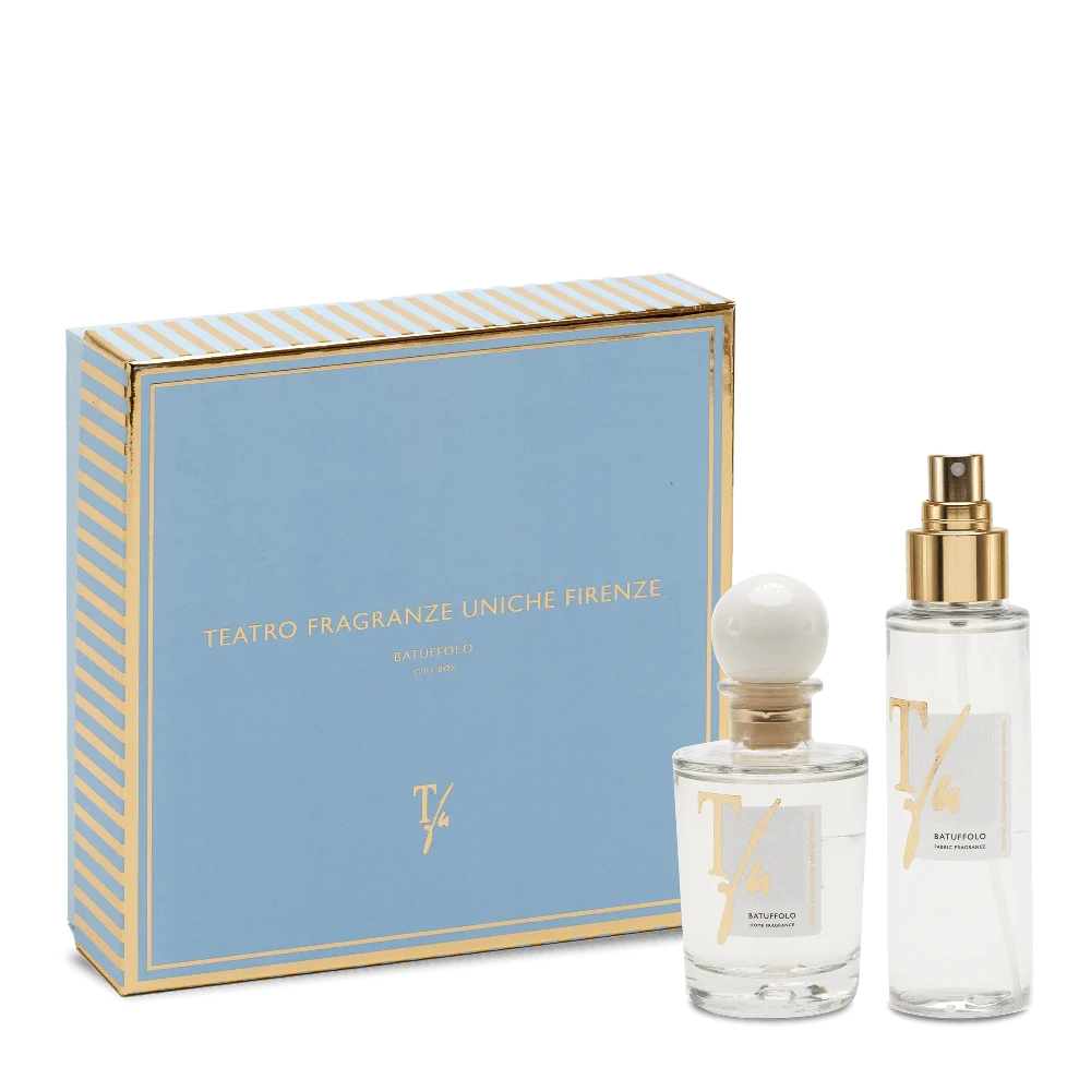 Teatro Fragranze Uniche Confezione regalo Diffusore con bastoncini 100ml  + Spray Tessuto 100ml Batuffolo