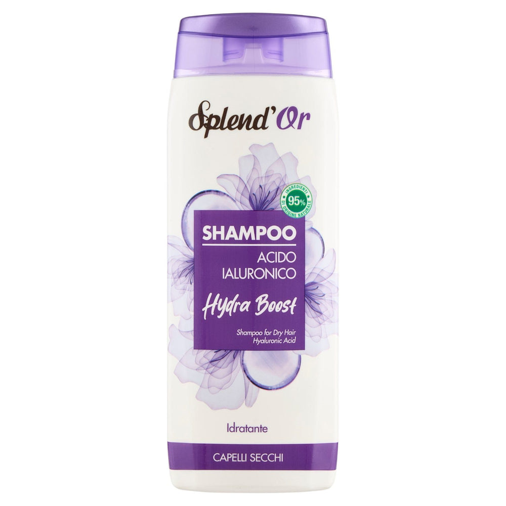 Splend'Or Shampoo Acido Ialuronico Hydra Boost Idratante per Capelli Secchi 300ml