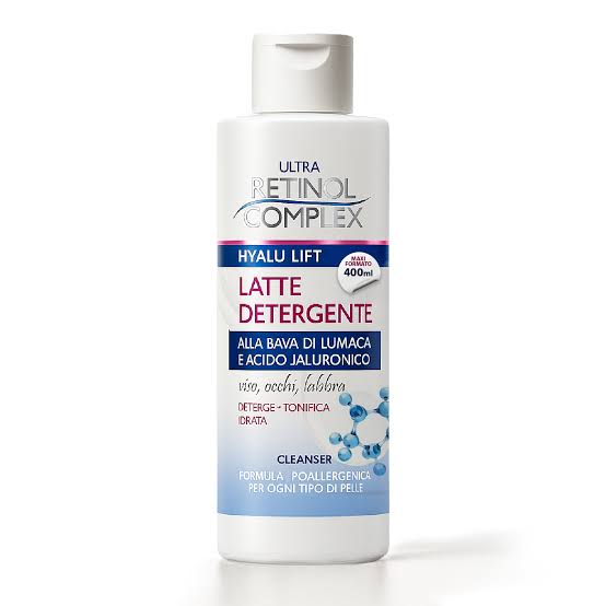 Retinol Complex Latte Detergente con Bava di Lumaca e Acido Jaluronico 400 ML