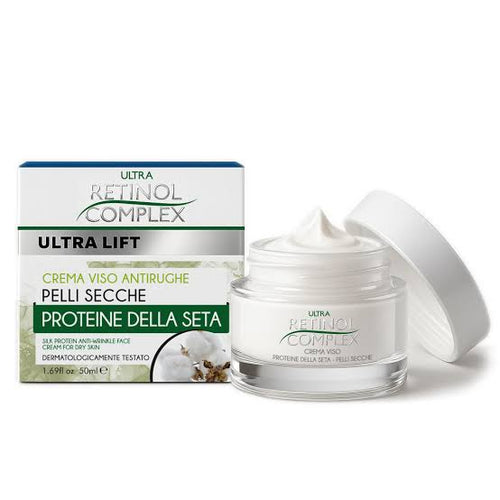 Retinol Complex Crema Viso Antirughe Pelli Secche Proteine della Seta 50 ML