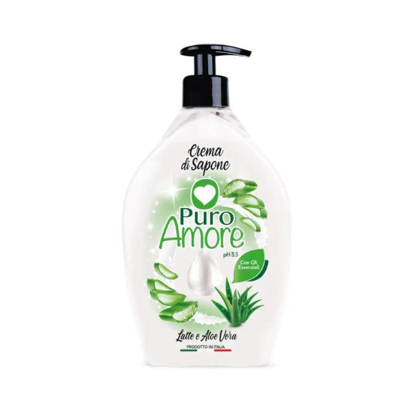 Puro Amore Crema di Sapone PH 5.5 Latte e Aloe Vera 750ml