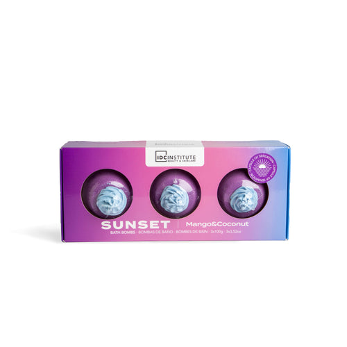 IDCINSTITUTE Tris Bombe da bagno 3 x 100g Sunset Mango&Coconut
